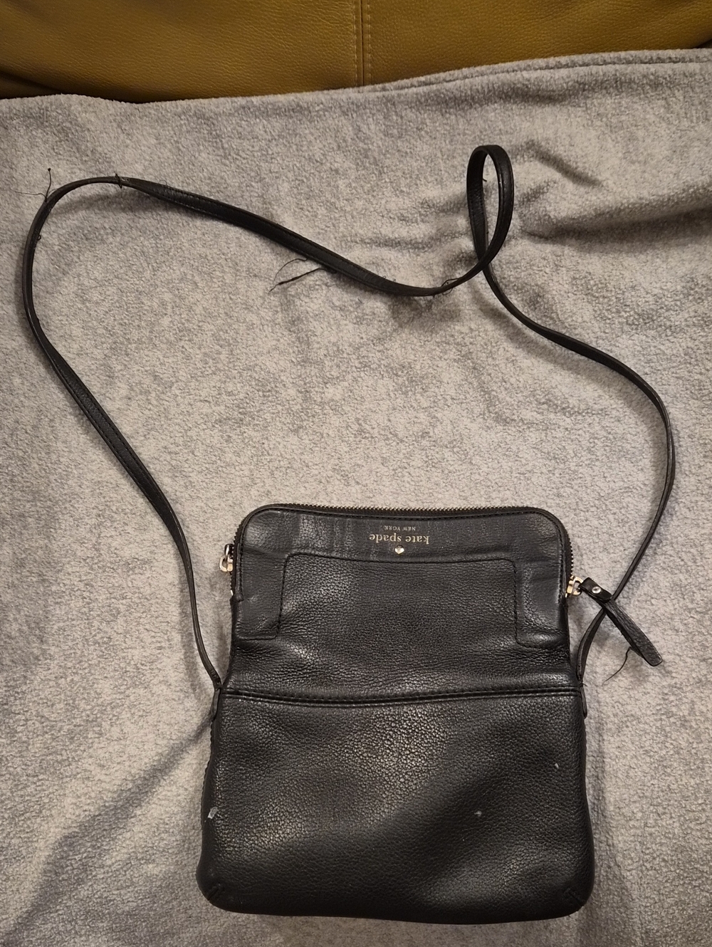 kate spade Black Pebbled Leather Crossbody Bag